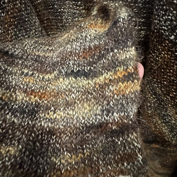 ANA Short-Sleeve Waterfall Cardigan Brown GUC - Picture 5 of 7